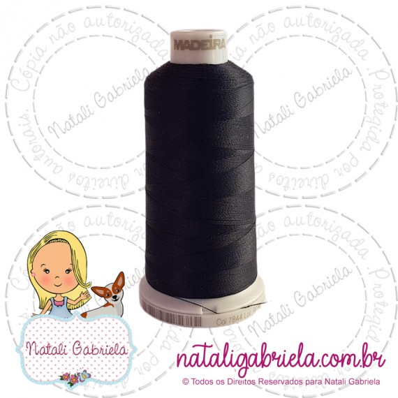 Linha Madeira Fosca 1000 metros PRETA 7800