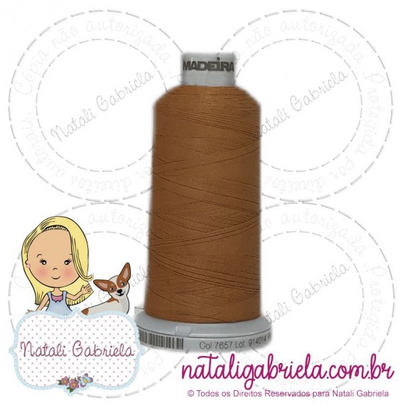 Linha Madeira Fosca 1000 metros CARAMELO 7657