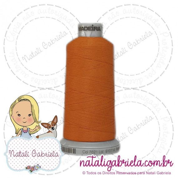 Linha Madeira Fosca 1000 metros LARANJA 7621