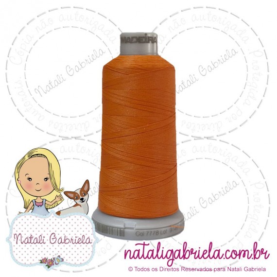 Linha Madeira Fosca 1000 metros LARANJA 7778