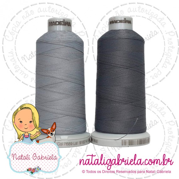Par Linhas Madeira 1000 metros GREY 2