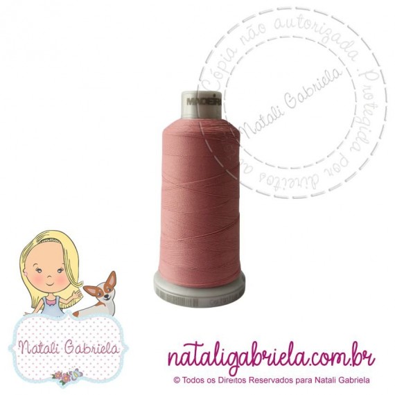 Linha madeira fosca para bordado.