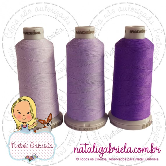 Trio Linhas Madeira 1000 metros LAVANDA