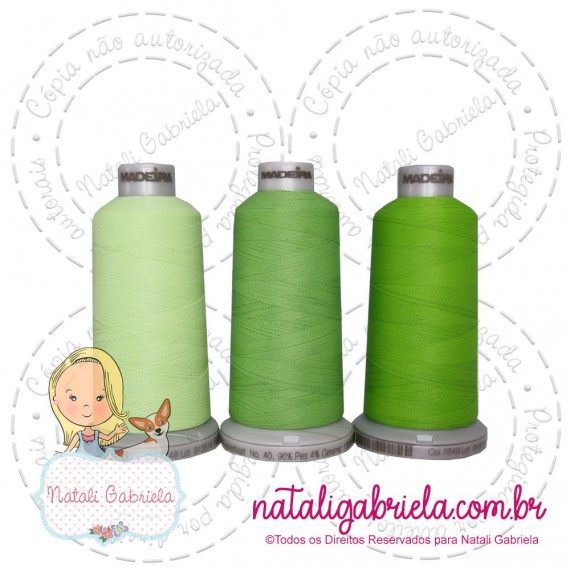 Trio Linhas Madeira 1000 metros VERDE ALFACE