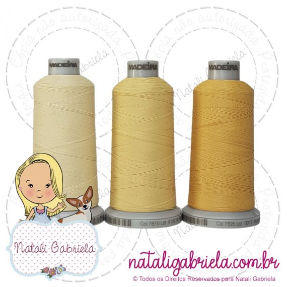 Trio Linhas Madeira 1000 metros OCRE NG1