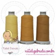 Linha madeira fosca para bordado.