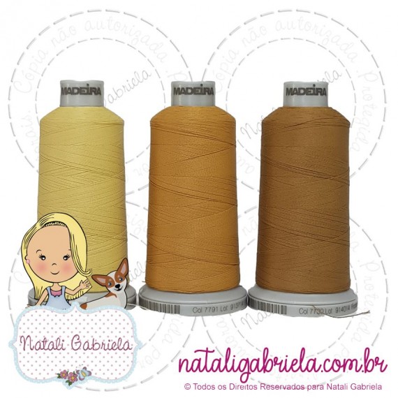 Trio Linhas Madeira 1000 metros OCRE NG2