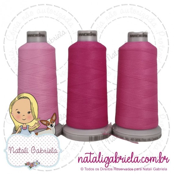 Linha madeira fosca para bordado.