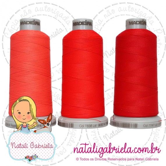 Trio Linhas Madeira 1000 metros VERMELHO