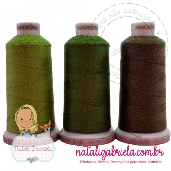 Trio Linhas Madeira 1000 metros VERDE FOLHA NG2