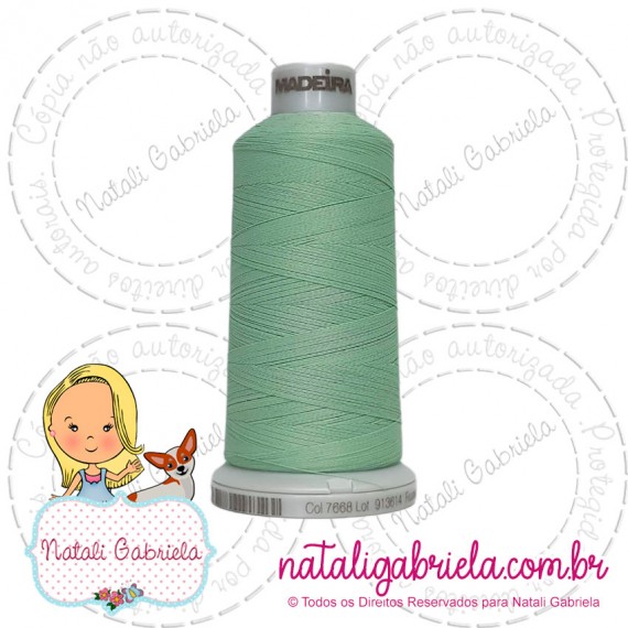 Linha Madeira Fosca 1000 metros VERDE MALVA 7668