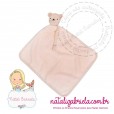 Naninha Flannel Ursinho Com Prendedor de Chupeta