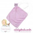 Naninha Flannel Corujinha Com Prendedor de Chupeta