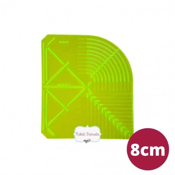Régua para canto mitrado 8cm, caixa de leite e arredondar cantos