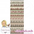 Tecido Digital Tecido Digital Barrados Papai Noel Natal Criz Mazzer D10/112