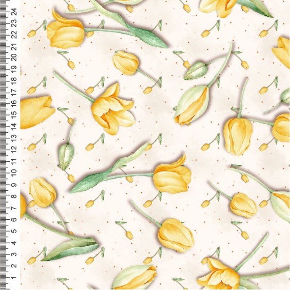 Tecido Digital Tulipas Páscoa 2024 Cris Mazzer