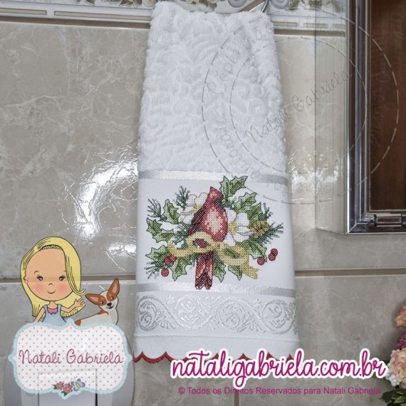 Toalha de rosto para lavabo - NATAL PXNG1