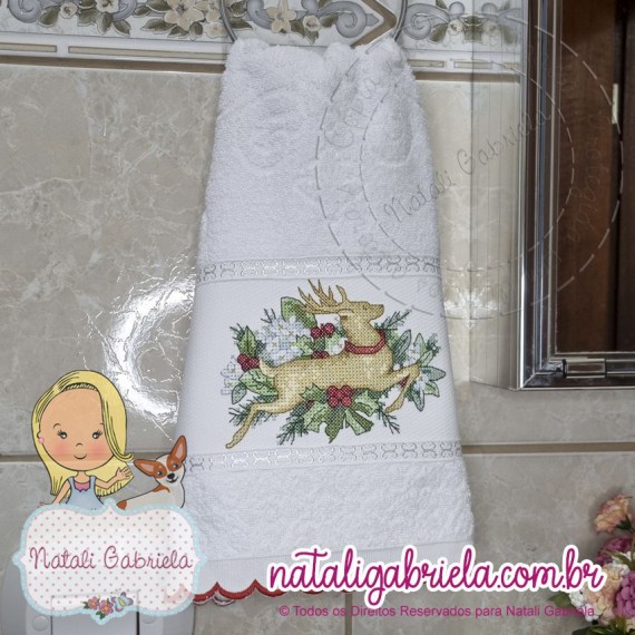 Toalha de rosto para lavabo - NATAL PXNG6